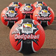 Official NDL red rubber 8.5 inch dodgeball - 6 ball set